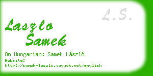 laszlo samek business card